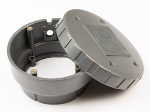 Close up of a standard molded plastic part.